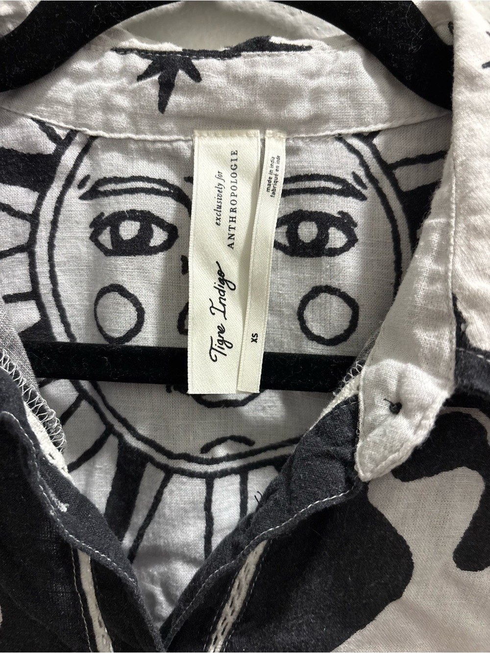 Anthropologie Tigre Indigo Linen Rolled-Sleeve
Buttondown Shirt, size XS - Picture 7 of 11